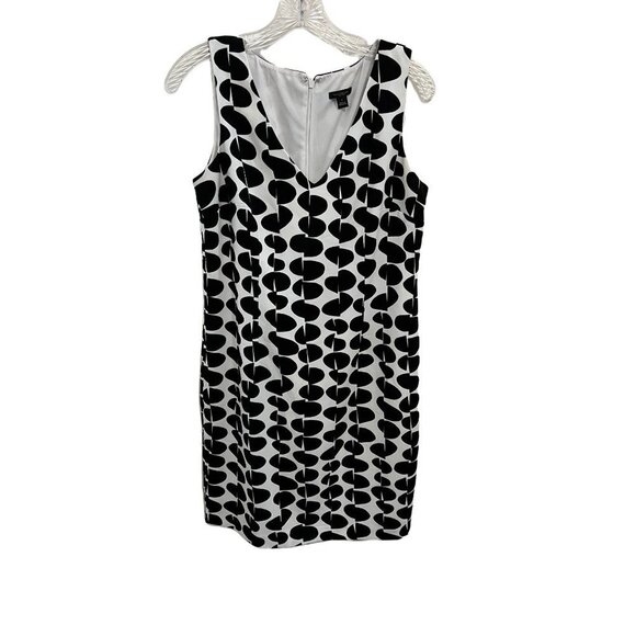 Ann Taylor Factory Sleeveless Blk/white Geometric Dress size 6 - Picture 1 of 7